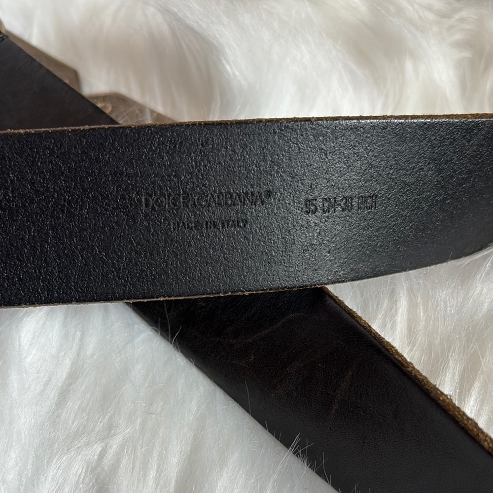 Dolce and Gabbana Black Leather Belt - Picture 2 of 8